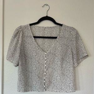 SHEIN polka dot shirt button up